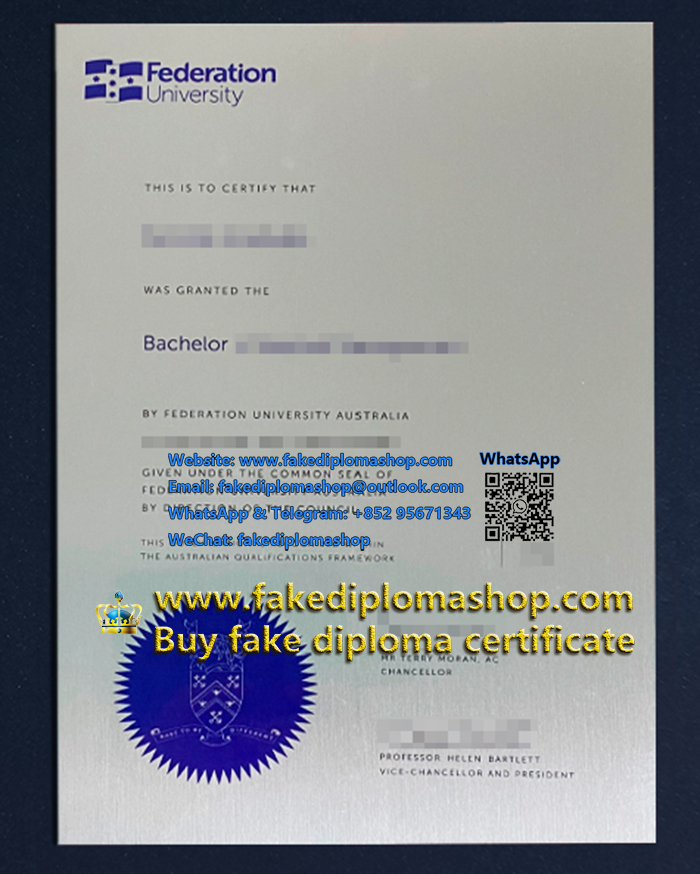 Fed Uni diploma, Federation University Australia diploma