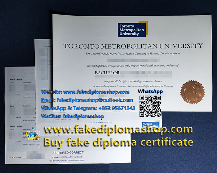 TMU diploma and transcript in 2024, Toronto Metropolitan University diploma and transcript