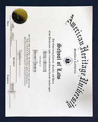 AHUSC Doctor degree, American Heritage University of Southern California diploma for sale