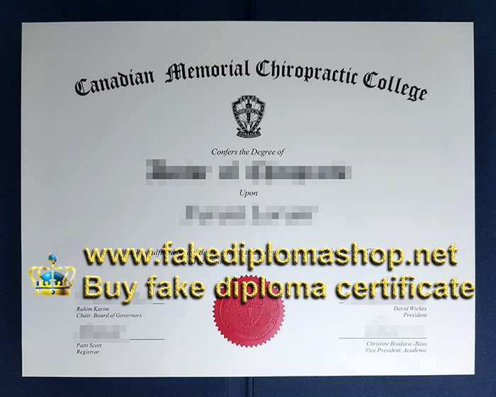 CMCC degree of Doctor, Canadian Memorial Chiropractic College degree