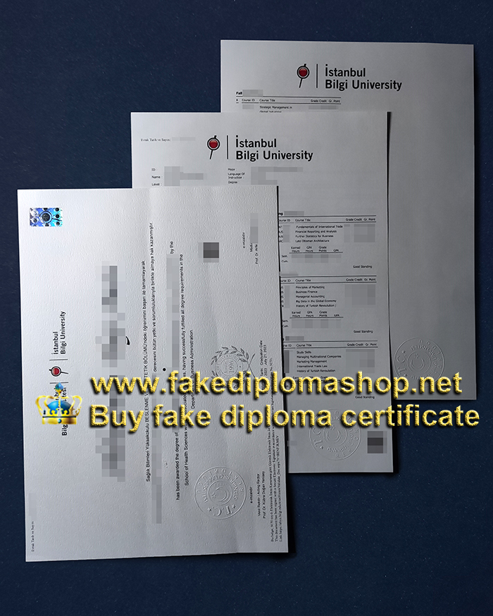 Istanbul Bilgi University diploma and transcript