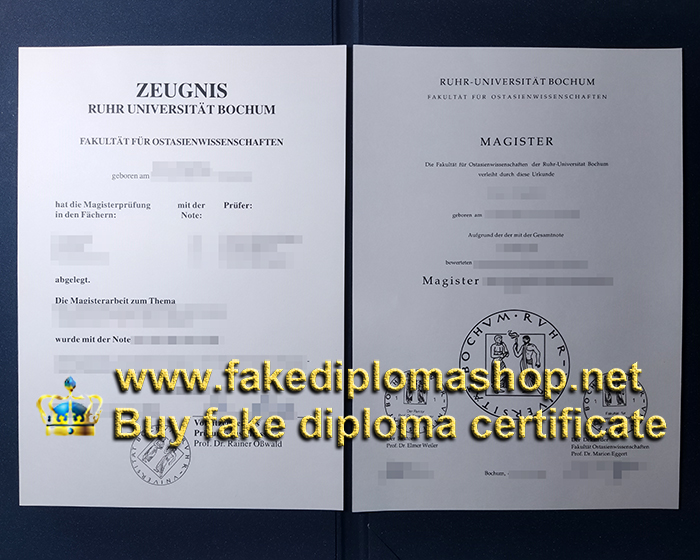 Ruhr University Bochum diploma and transcript, RUB degree