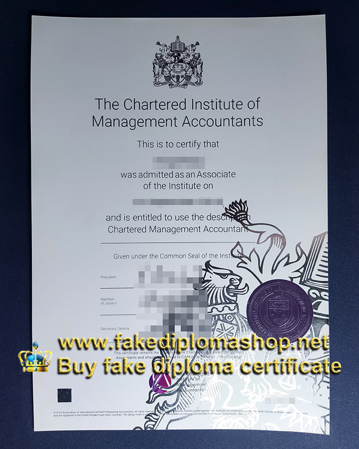 CIMA certificate, Chartered Institute of Management Accountants diploma