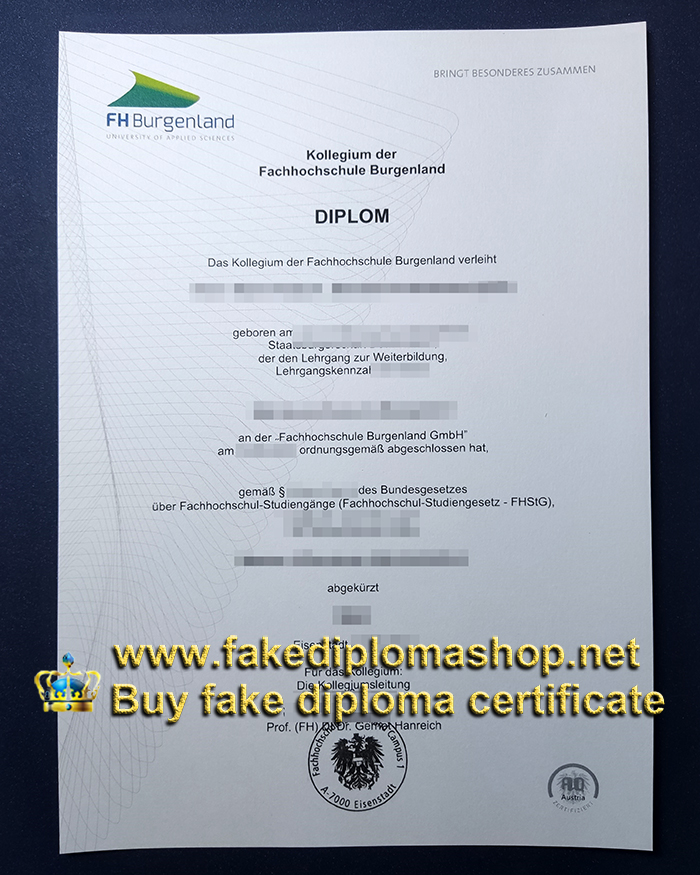 FH Burgenland diploma