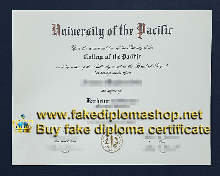 USA UOP diploma, University of the Pacific diploma