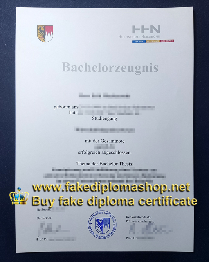 Hochschule Heilbronn zeugnis, Heilbronn University of Applied Sciences transcript