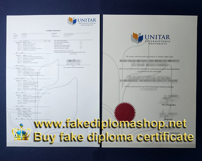 UNITAR diploma and transcript, UNITAR International University diploma