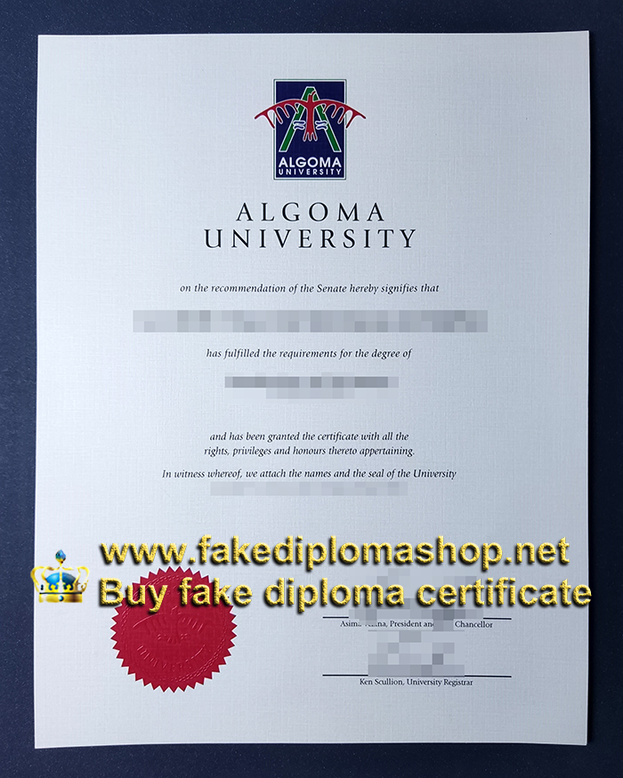 Algoma University diploma