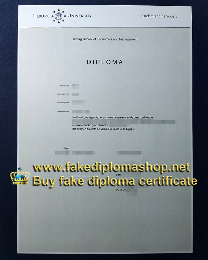 Latest edition Tilburg University diploma