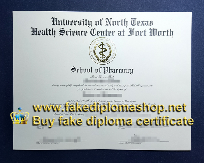 UNT Health Science Center diploma, University of North Texas Health Science Center at Fort Worth diploma