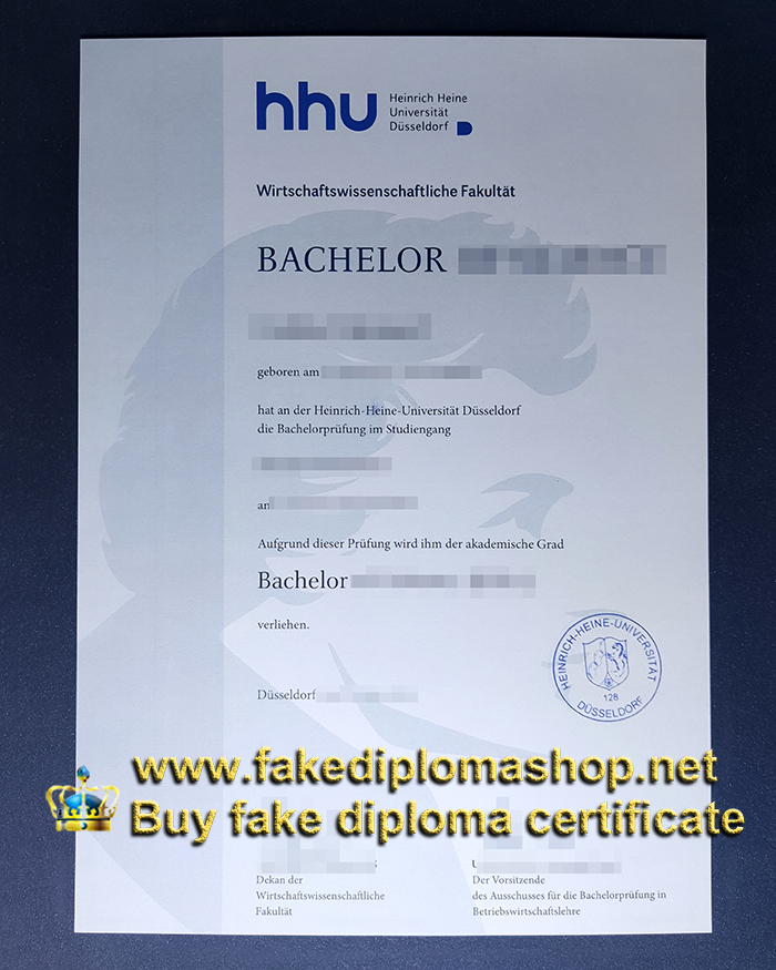 HHU diploma, Heinrich-Heine-Universität Düsseldorf diploma