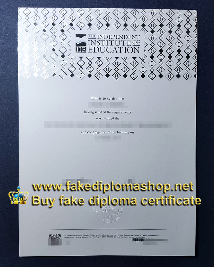 The Independent Institute of Education diploma, IIE diploma