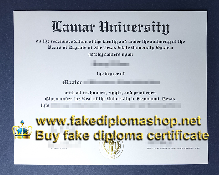 Lamar University diploma