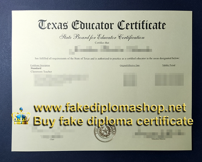 Texas Ebucator Certificate