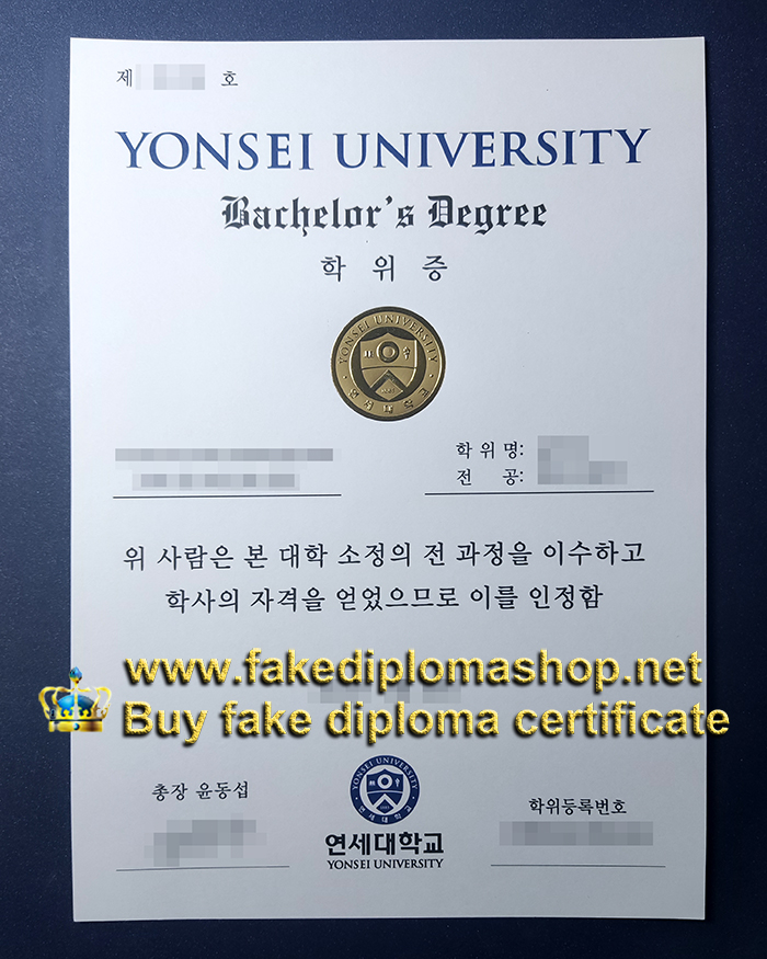 Yonsei University diploma