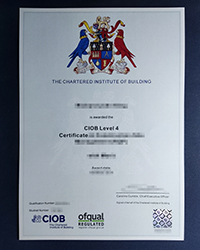 CIOB Level 4 certificate design, Chartered Institute of Building certificate for sale