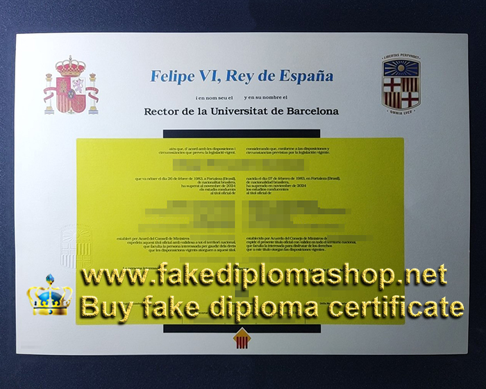 University of Barcelona diploma