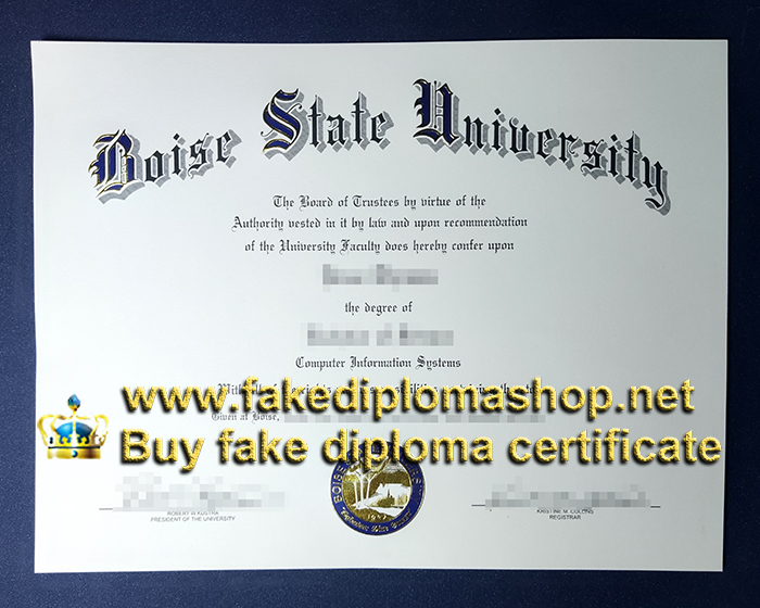 BSU diploma design, Boise State University diploma