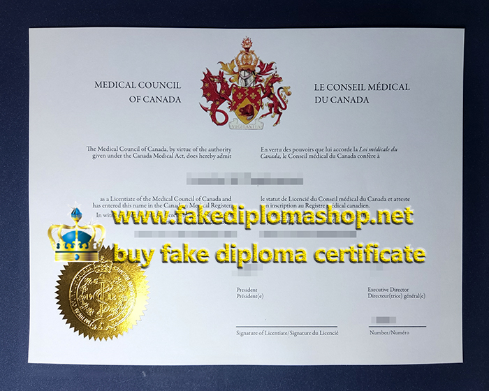 MCC certificate, Medical Council of Canada certificate