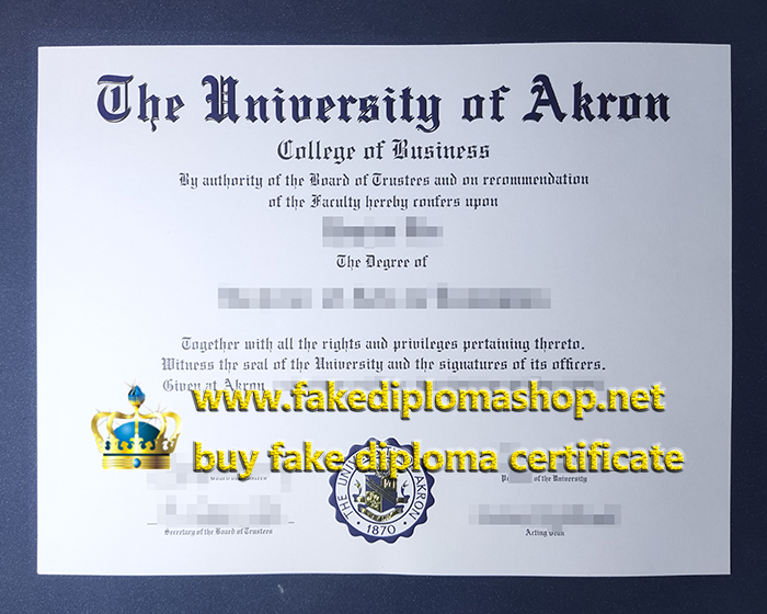 University of Akron diploma