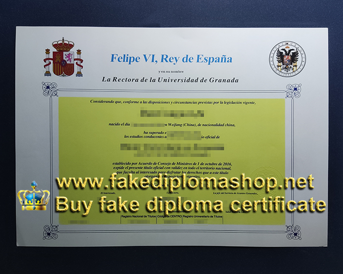 University of Granada diploma