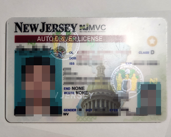 New Jersey Auto Driver License