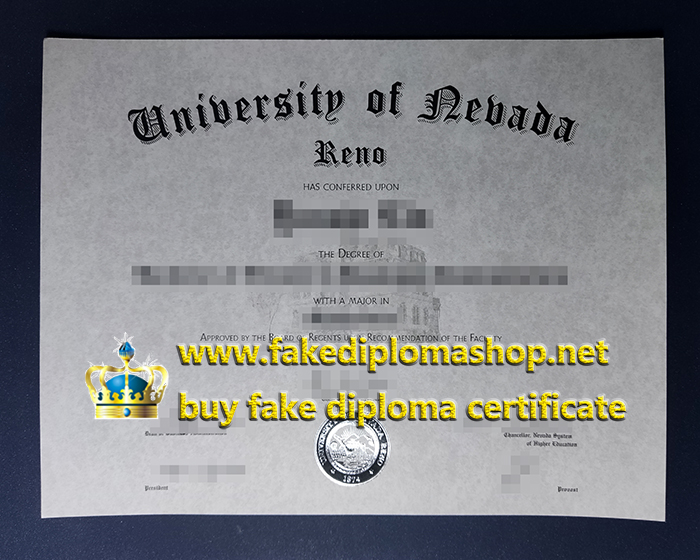 UNR diploma, University of Nevada-Reno diploma