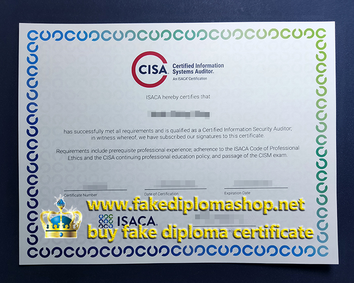 ISACA certificate, Certified Information Systems Auditor certificate