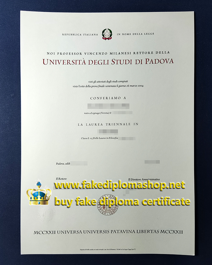 UNIPD diploma, University of Padua diploma