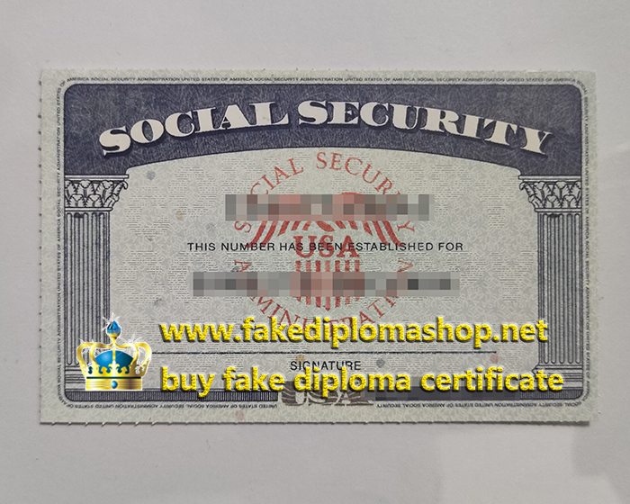 USA Social security card