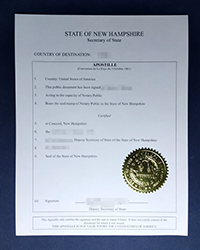 How long to get a fake State of New Hampshire Apostille in American?