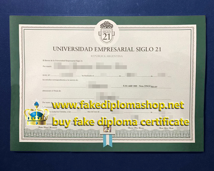 Universidad Siglo 21 diploma