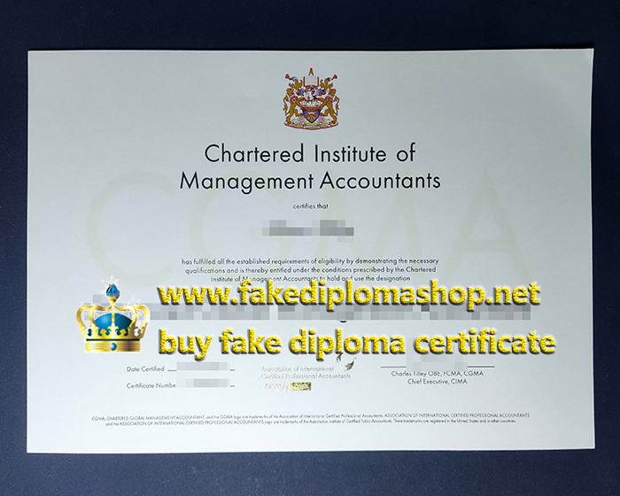 CIMA AICPA certificate, Chartered Institute of Management Accountants certificate